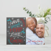 Ayez vous-même un joyeux petit carte photo de Noël (Debout devant)