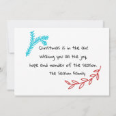 Ayez vous-même un joyeux petit carte photo de Noël (Dos)