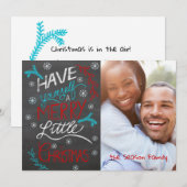 Ayez vous-même un joyeux petit carte photo de Noël (Devant / Derrière)