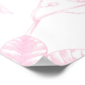 Ayla | Aangepaste Roze Teddybeer Nursery Design Poster (Hoek)