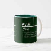 Ayla Personalized Name Coffee Mug Tweekleurige Koffiemok (Voorkant rechts)