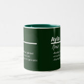 Ayla Personalized Name Coffee Mug Tweekleurige Koffiemok (Center)