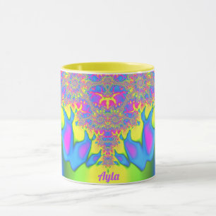 AYLA ~ Zany 3D Fractal ~ Mulitkleurig Mok