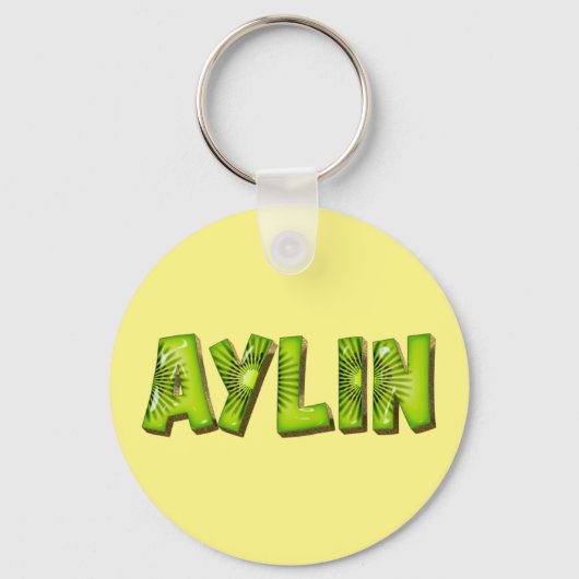 Aylin Name Kiwi Design Porte-clés (Recto)