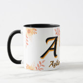 Ayline naam – Elegant Letter A Coffee Cup Mok (Links)