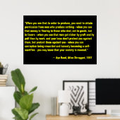 Ayn Rand, Atlas Shrugged Poster (Thuiskantoor)