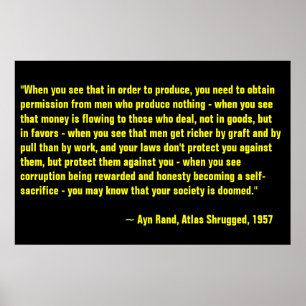 Ayn Rand, Atlas Shrugged Poster
