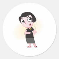 Ayn Rand Cartoon Sticker