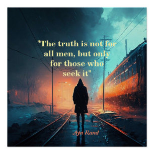 Ayn Rand over de waarheid (John Galt Afbeelding) Perfect Poster