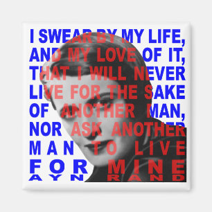 Ayn Rand Quote Magnet Magneet