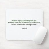 Ayn Rand Quote Muismat (Met muis)