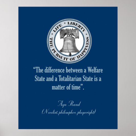 Ayn Rand Quote (Totalitarianisme) Poster (Voorkant)