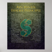 Ayn Rand's "Trader Principle" Poster (Voorkant)