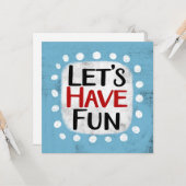 Ayons une carte de voeux amusante (Devant/Arrière en situation)