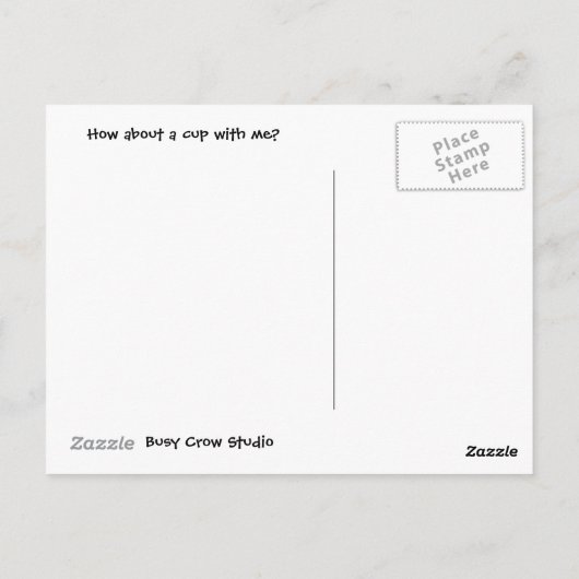 Ayons une carte postale café (Dos)