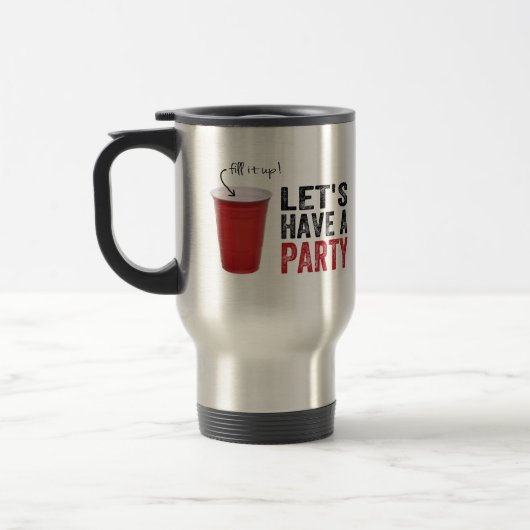 Ayons une partie ! Tasse rouge drôle (Gauche)