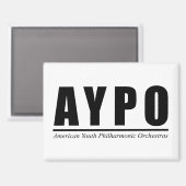AYPO Black Logo Magnet (Recto/Verso)