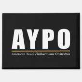 AYPO logo blanc Magnet (Recto)
