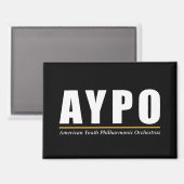 AYPO logo blanc Magnet (Recto/Verso)