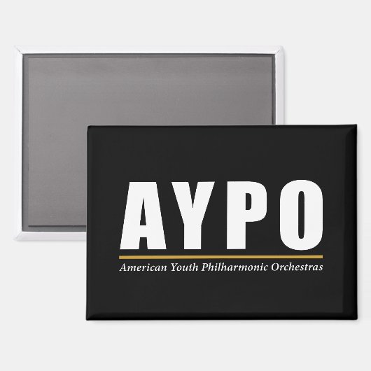 AYPO logo blanc Magnet (Recto/Verso)