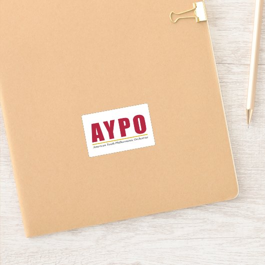 AYPO rode Logo witte achtergrond Sticker (Notitieboek)