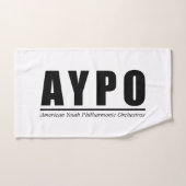 AYPO Serviette à main blanche Grand logo (Serviette à main)