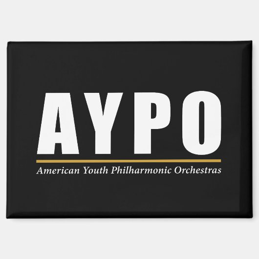 AYPO witte Logo-magneet Magneet (Voorkant)