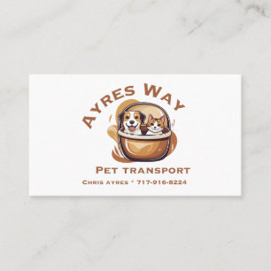 Ayres Way Pet Transport Visitekaartje