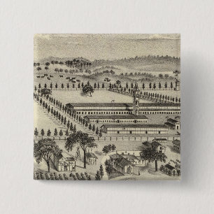 Ayrshire Boerderij Vierkante Button 5,1 Cm