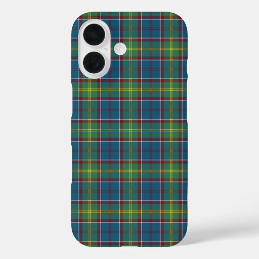 Ayrshire Schotland Tartan Blauw en Groen Plaid Case-Mate iPhone Case (Achterkant)