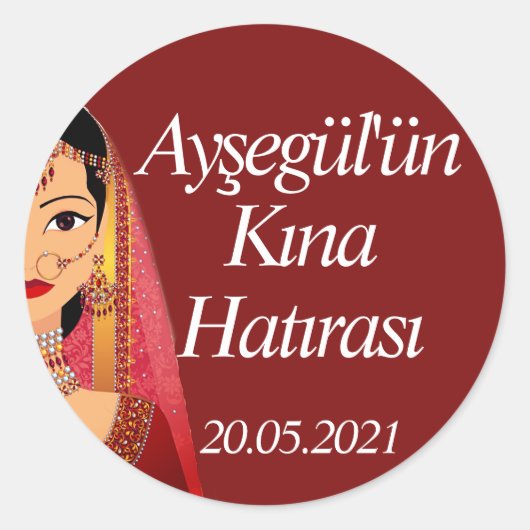 aysegül ronde sticker (Voorkant)