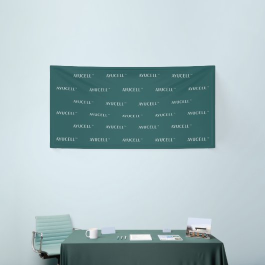 Ayucell 4x8 Étape et bannière répétée - Vert (Salon professionnel)