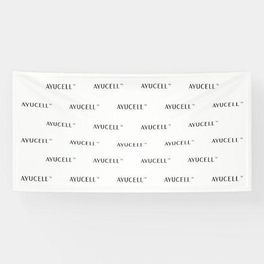 Ayucell 4x8 stap- en herhalingsbanner - Wit Spandoek (Horizontaal)