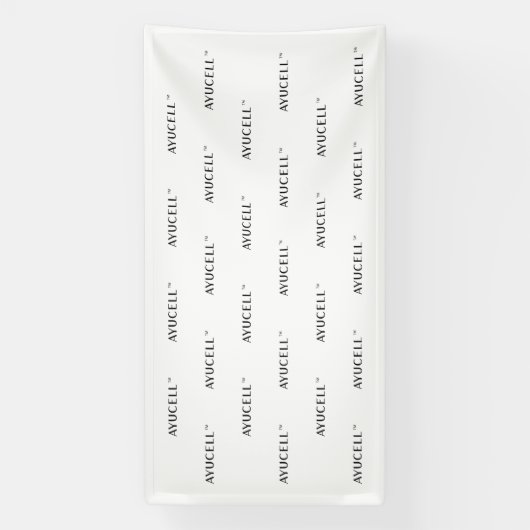 Ayucell 4x8 stap- en herhalingsbanner - Wit Spandoek (Verticaal)