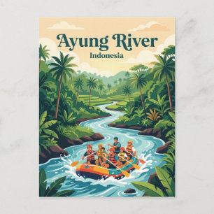 Ayung Rivier Bali Indonesië Briefkaart
