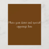 Ayurveda Yoga publiait le prospectus Lotus avec Om (Dos)