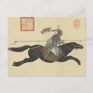 Ayusi vegen bandieten met een Lance Fine Art Briefkaart