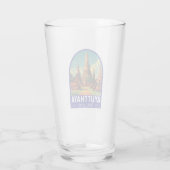 Ayutthaya Thailand Travel Art Embleem Glas (Achterkant)