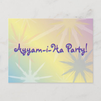 Ayyam-i-Ha Party Invitation Post Cards Uitnodiging Briefkaart