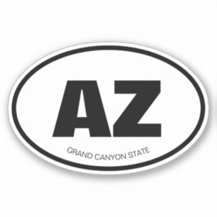 AZ - Arizona état abréviation oval vinyle sticker