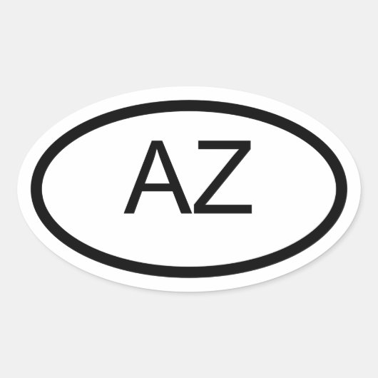AZ Arizona Euro Style Ovale Sticker (Voorkant)