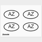 AZ Arizona Euro Style Ovale Sticker (Vel)