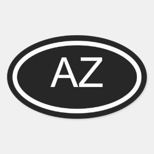 AZ Arizona Euro Style Ovale Sticker