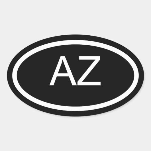 AZ Arizona Euro Style Ovale Sticker (Voorkant)