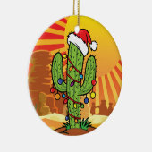 AZ Arizona Kerstmis Saguaro Cactus Keramisch Ornament (Rechts)