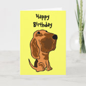 AZ- carte d'anniversaire drôle de limier (Devant)