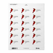 AZ - Drôle cardinal Étiquettes de adresse (Feuille entière)