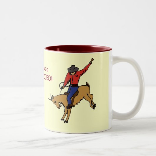 AZ- Geitenrodeo-Mok Tweekleurige Koffiemok (Rechts)