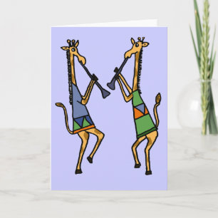 AZ- het dansen van Giraffes het Begroeten of van Kaart