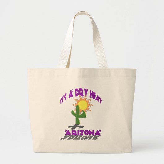 AZ-Het is een droge hitte Grote Tote Bag (Voorkant)